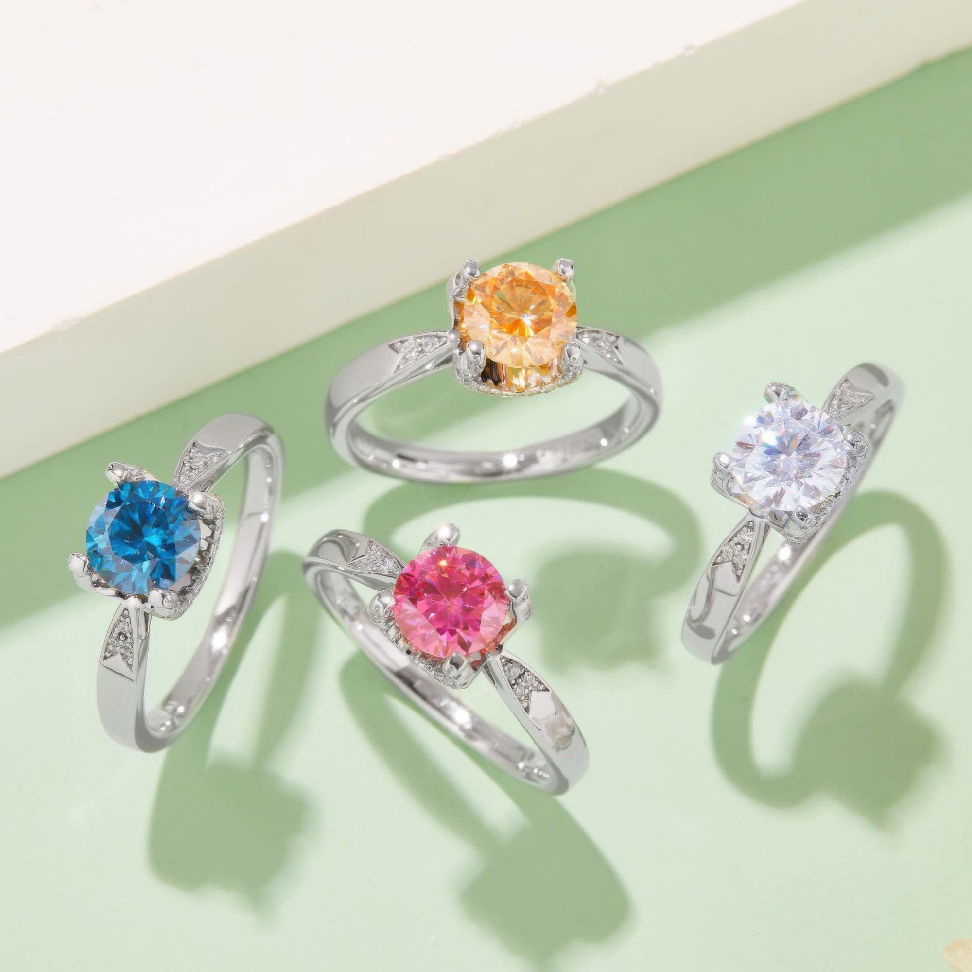 Geometric Moissanite Statement Ring | Trendy INS Style Design - Image 8