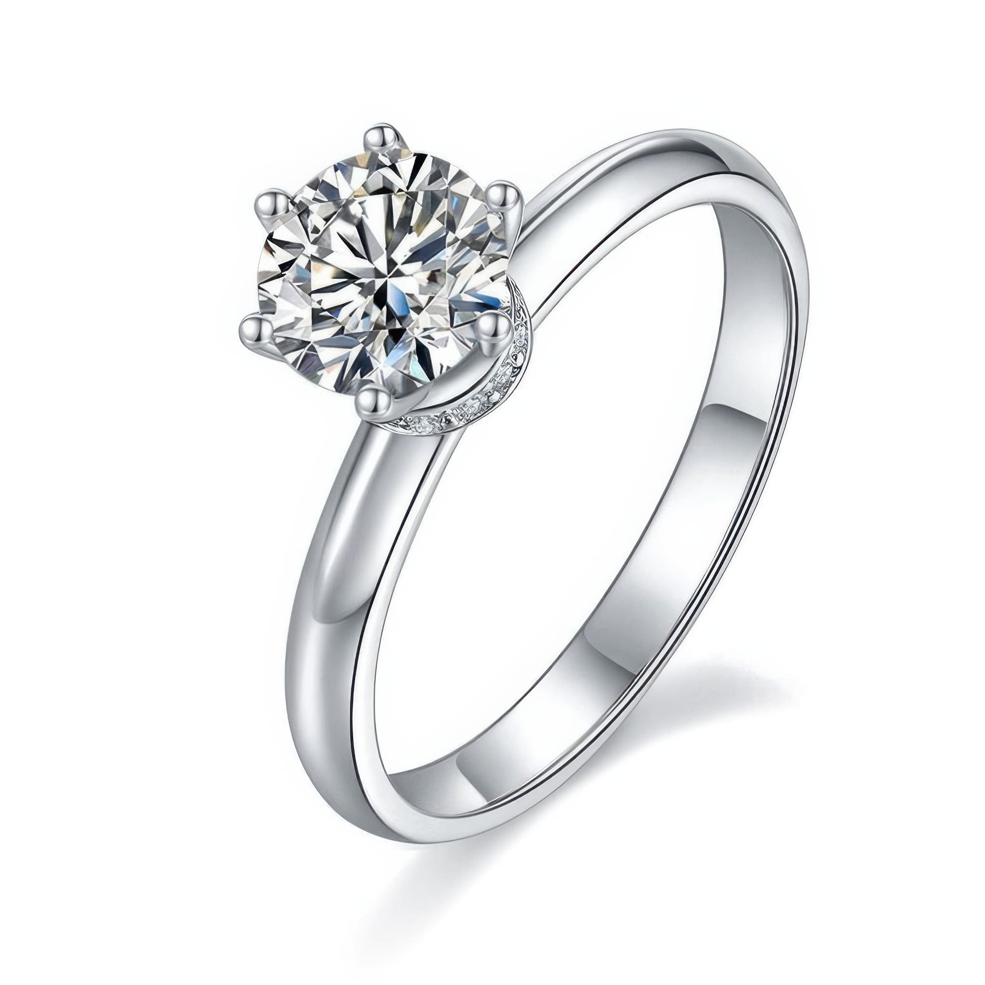Modern Moissanite Statement Ring | 1 Carat | 4 Color Options