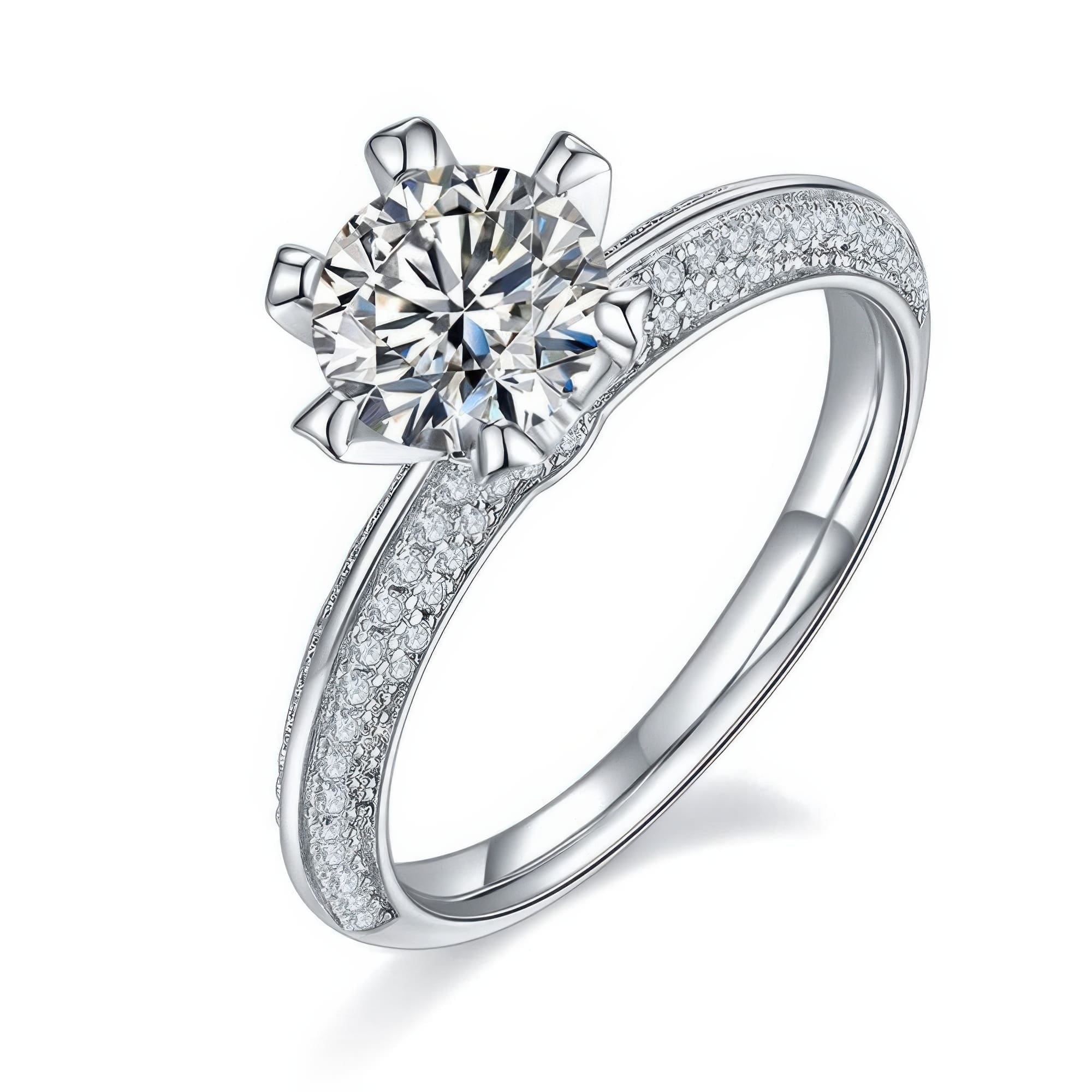 1 Carat Minimalist Moissanite Ring | D Color VVS