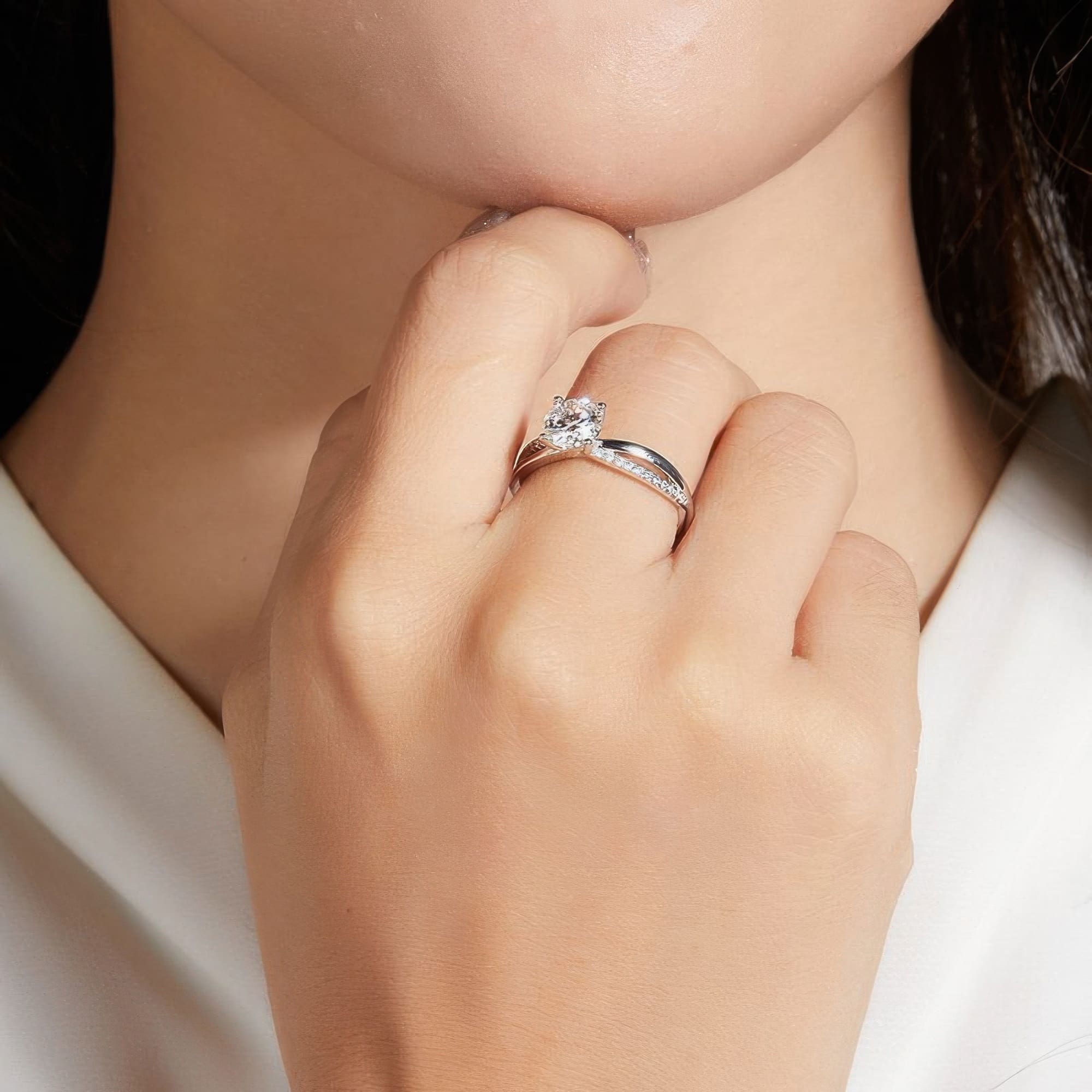 1 Carat Moissanite Solitaire Ring | Classic Six-Prong 925 Silver | D Color - Image 3