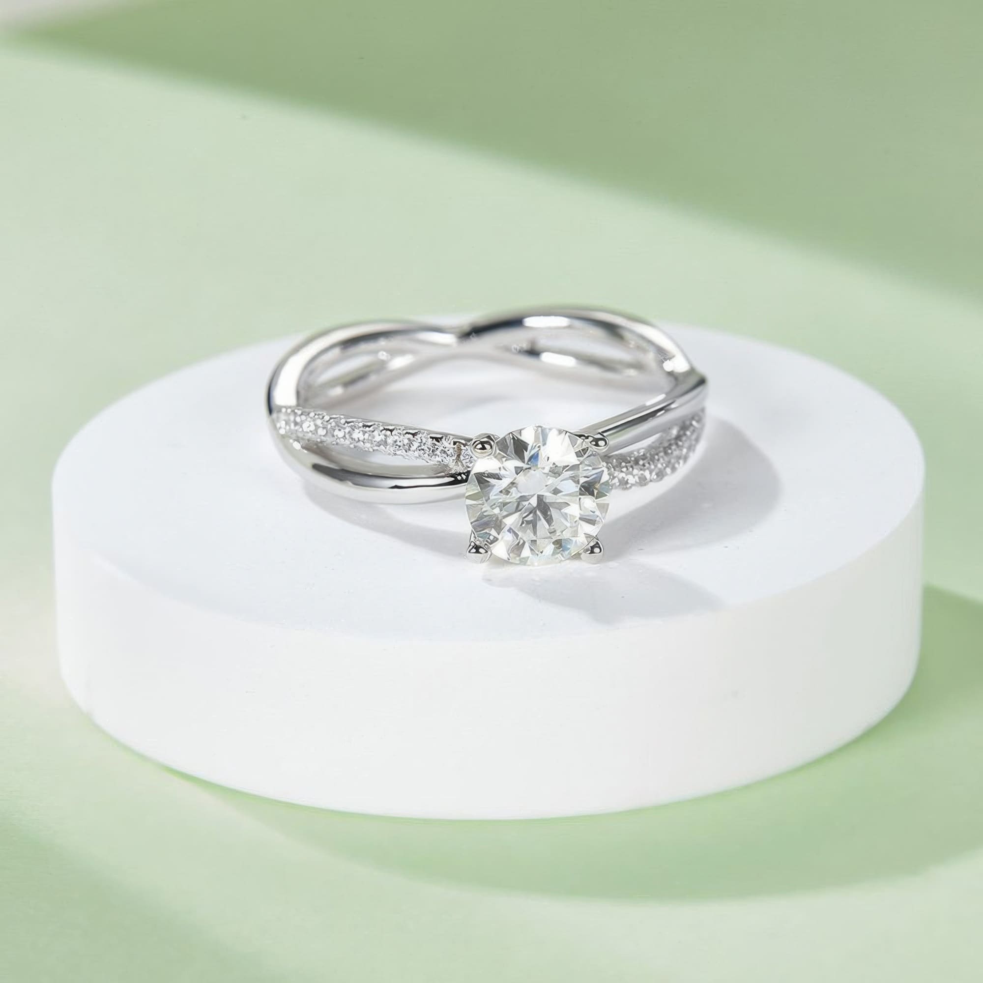 1 Carat Moissanite Solitaire Ring | Classic Six-Prong 925 Silver | D Color - Image 4