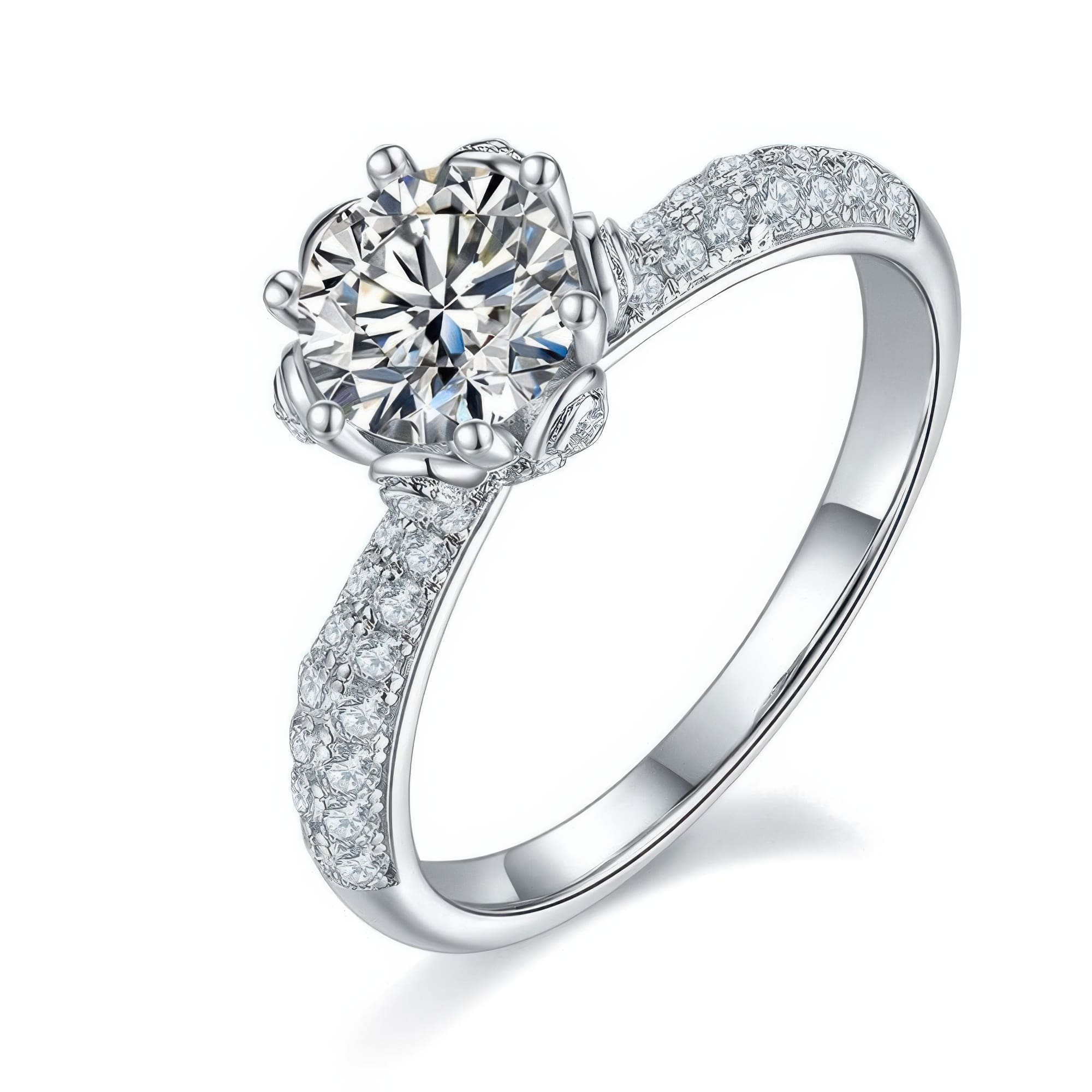 Classic Moissanite Statement Ring | 925 Silver