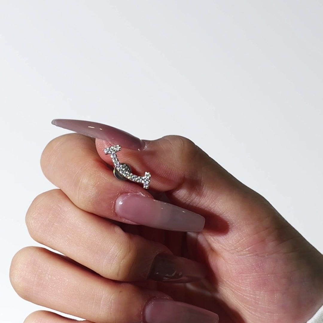 Smiling Face Moissanite Stud Earrings - 925 Silver Plated with White Gold, Channel Setting product video thumbnail