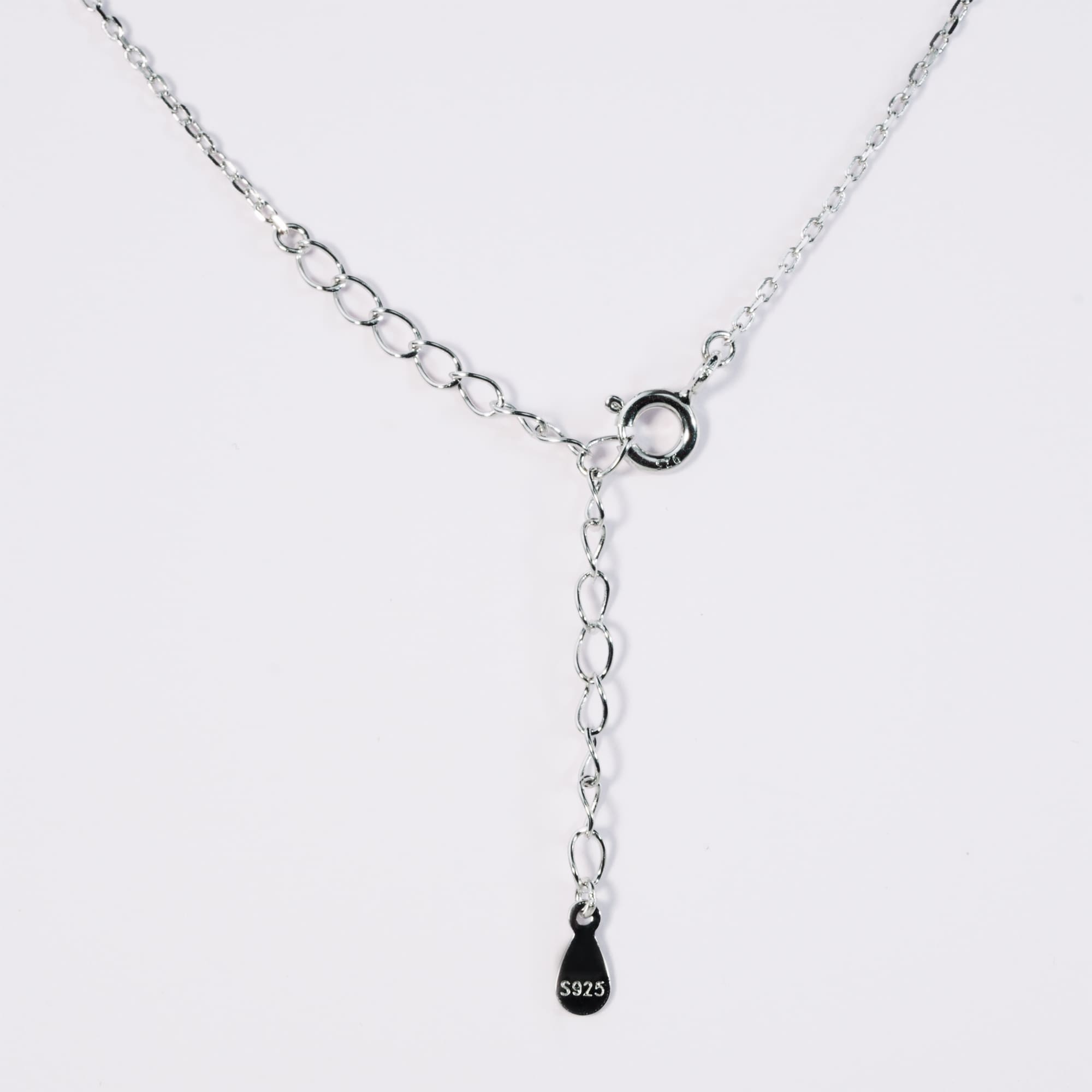 1CT Circular Moissanite Pendant Necklace with Halo Diamond Setting on 925 Silver Rolo Chain - Image 5