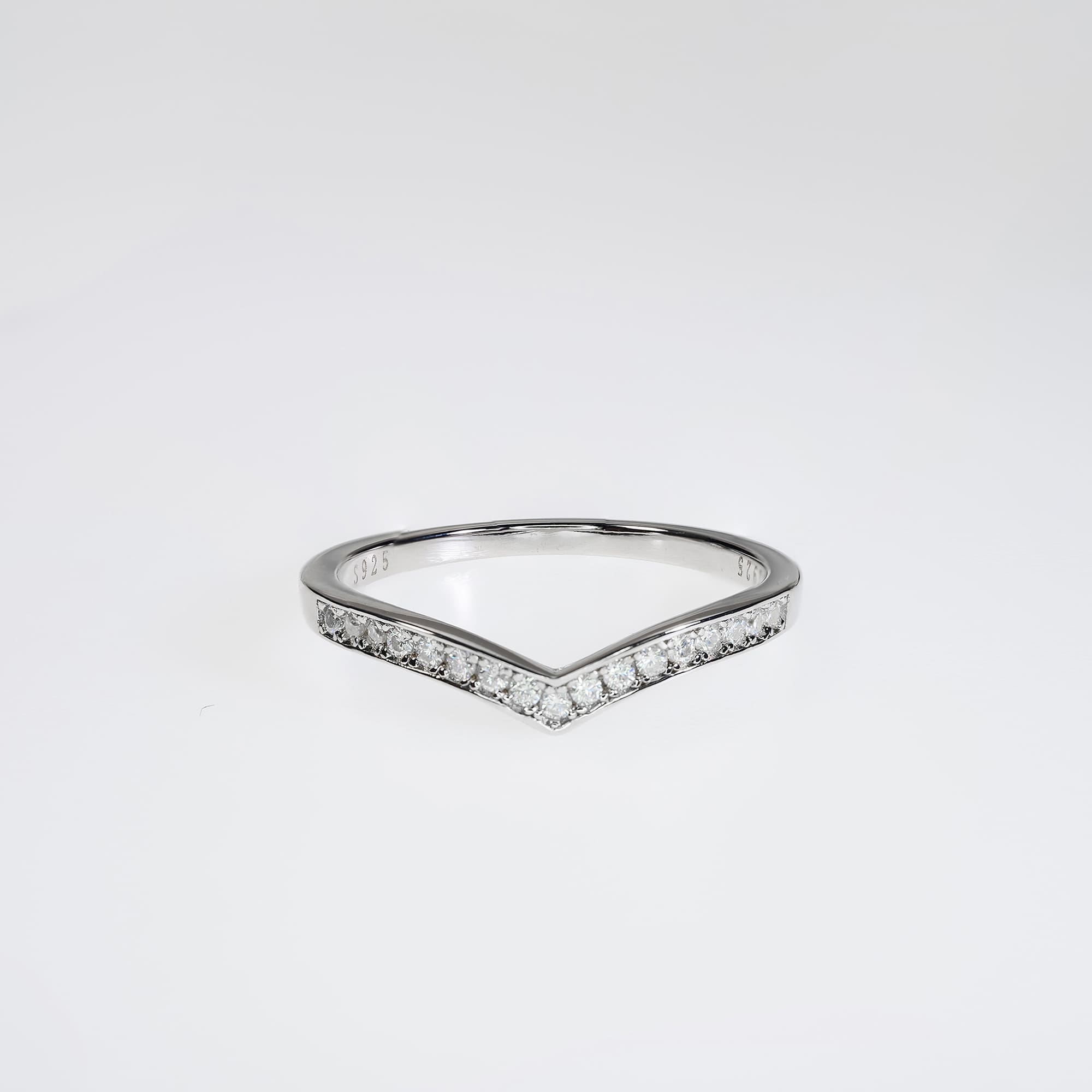 V Band Engagement Ring